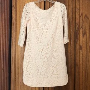 Vince Camuto Blush Pink Lace Dress Size 6